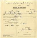 Registo de velocípede de marca Raio, com o nº 7044, em nome de João Luís Trajano, morador em Montelavar.