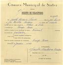 Registo de velocípede de marca Nacional, com o nº 6838, em nome de Jacob Madeira Simões, morador em Campo Raso.