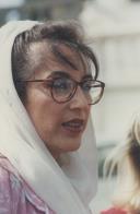 Benazir Bhutto, Primeira Ministra do Paquistão, aquando da  sua visita a Sintra.