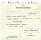 Registo de velocípede de marca Famel com motor Rex, com o nº 8541, em nome de José Gonçalves Bernardo, morador em Fervença.