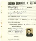 Registo de matricula de carroceiro em nome de José Albertino de Carvalho, morador na Quinta da Piedade, com o nº de inscrição 2375.