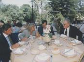 Almoço no patamar dos deuses da Quinta da Regaleira aquando da receção da comitiva de Cuba para assinatura do protocolo de geminação de Sintra com La Habana Vieja.