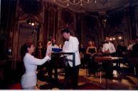 Concerto  com a Orquestra de Câmara Escocesa, durante o festival de música de Sintra, na sala de música do Palácio Nacional de Queluz.