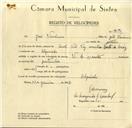 Registo de velocípede de marca Vitória, com o nº 9690, em nome de José Venâncio, morador em Algueirão.