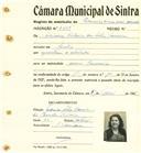 Registo de matricula de carroceiro de 2 ou mais animais em nome de Mariana Ribeiro da Silva Barreiros, moradora em Sintra, com o nº de inscrição 2208.