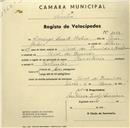 Registo de velocípede de marca Mauritania, com o nº 1069, em nome de Domingos Duarte Baleia, morador em Casal da Ermida.