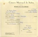 Registo de velocípede de marca Atlantic, com o nº 9761, em nome de Serafim Pereira, morador em Queluz.