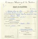 Registo de velocípede de marca L.R.S., com o nº 4937, em nome de Cândido Luís da Silva, morador em Idanha.