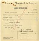 Registo de velocípede de marca Pombal, com o nº 6442, em nome de Vítor Manuel Andrade, morador em Pendão.