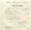 Registo de velocípede de marca Nacional, com o nº 8645, em nome de Carlos André d'Oliveira Costa, morador em Sabugo.