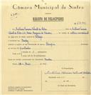 Registo de velocípede de marca Olympique, com o nº 6440, em nome de António Tavares Valente da Silva, morador em Queluz.
