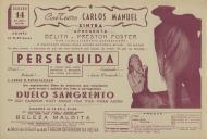 Programa do filme "Perseguida" com a participação de Belita e Preston Foster. 