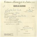 Registo de velocípede de marca Cycles Pombal, com o nº 4670, em nome de Felisberto Santos Romão, morador em Bolelas.