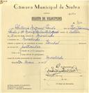 Registo de velocípede de marca Pombal, com o nº 7112, em nome de Hilário Miguel Paulo, morador em Morelinho.