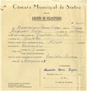 Registo de velocípede de marca Alpino, com o nº 6280, em nome de Maximiano Soares Lopes, morador em Ranholas.