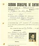 Registo de matricula de velocipedista em nome de Joaquim da Silva Júnior, morador no Ral, com o nº de inscrição 2053.