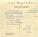 Registo de velocípede com o nº 9747, em nome de José Ferreira Gomes, morador em Queluz.