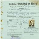 Registo de matricula de velocipedista em nome de Salvador Monteiro, morador em Alvarinhos, com o nº de inscrição 801.