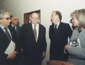 Presidente da Republica, Dr. Jorge Sampaio e a Presidente da Câmara Municipal de Sintra, Drª Edite Estrela  no lançamento do livro de Cipriano dos Santos, do Hockey de Sintra.