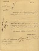 Ofício do Secretário Geral Interino da Repartição Central do Governo Civil de Lisboa, Augusto Ferreira Novais, ao Administrador do Concelho de Sintra, remetendo o orçamento geral da Junta de Paroquia de Barcarena, relativo ao ano de 1896.