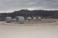 Construção da rotunda na Várzea de Sintra.