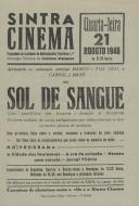 Programa do filme "Sol de sangue" com a participação dos atores Margo, Ton Neal e Carrol J. Nash.