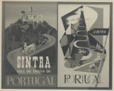 Fotografia de cartazes alusivos a Sintra em exposição.