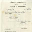 Registo de velocípede de marca Helios, com o nº 4335, em nome de Emídio Pais, morador em Sabugo.