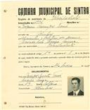 Registo de matricula de velocipedista em nome de Joaquim Domingos Tomé, morador em Odrinhas, com o nº de inscrição 1996.
