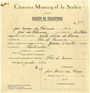 Registo de velocípede de marca Gorieke com motor, com o nº 7151, em nome de José Maria dos Ramos, morador em Rio de Mouro.