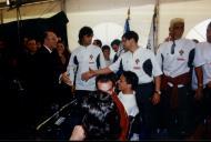 Comemoração do lançamento da primeira pedra da casa das seleções de Sintra, com a presença da  equipa da Seleção Nacional de futebol e o Presidente da Câmara Municipal de Sintra, Fernando Reboredo Seara.