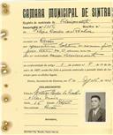 Registo de matricula de velocipedista em nome de Filipe Carlos da Rocha, morador em Covões, com o nº de inscrição 3356.