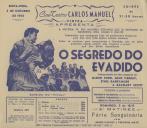 Programa do filme "O Segredo do Evadido" com a participação de Glenn Ford, Gene Tierney, Ethel Barrymore e Zachary Scott.