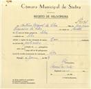 Registo de velocípede de marca Raio, com o nº 9594, em nome de António Manuel da Silva, morador em Silva.