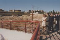 Visita às obras no terminal de Monte Abraão durante assinatura do protocolo para o Dia Europeu sem carros nas cidades.