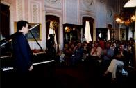 Público a assistir ao concerto de António Rosado, no Palácio Nacional da Pena, durante o Festival de Música de Sintra.