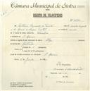 Registo de velocípede de marca Olga, com o nº 4695, em nome de António Bernardo de Freitas, morador em S. Marcos.