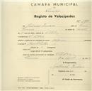 Registo de velocípede de marca Elgin, com o nº 2784, em nome de Gabriel Inácio, morador em S. Pedro.