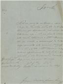 Ofício dirigido ao presidente da Câmara Municipal de Belas José Justino Alves proveniente de Joaquim Monteiro Gaspar Gomes, pedindo demissão de um cargo que exerceu durante sete anos na Câmara.