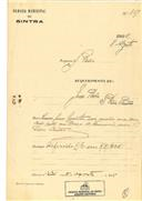 Alteração de uma moradia na Praça Dom Fernando em São Pedro Sintra em nome de João Pedro com o Processo OB nº 359/1925, com a licença de construção nº 230 de 15/08/1925.
