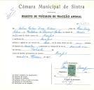 Registo de um veiculo de duas rodas tirado por um animal de espécie cavalar destinado a transporte de mercadorias em nome de António Caetano Dinis Colares, morador no Mucifal.