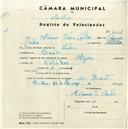 Registo de velocípede de marca Azur, com o nº 4501, em nome de Adriano Vieira Coelho, morador em Baratã.