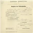 Registo de velocípede de marca Olympique, com o nº 908, em nome de António José Sôto, morador em Ranholas.