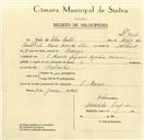 Registo de velocípede com o nº 9547, em nome de João da Silva Santos, morador em S. Marcos.