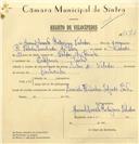 Registo de velocípede de marca Artur & Valadas, com o nº 7676, em nome de Manuel Aniceto Rodrigues Valadas, morador em Estefânia.