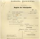 Registo de velocípede de marca Smart, com o nº 246, em nome de Joaquim Nunes Esperança, morador em Morelinho.