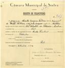 Registo de velocípede de marca Cicles Pombal, com o nº 7341, em nome de Joaquim Carlos Marques Ribeiro, morador em Ral.
