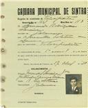 Registo de matricula de velocipedista em nome de Fernando Rodrigues Saraiva, morador em Galamares, com o nº de inscrição 1667.