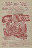 Programa do filme "Tarzan e a Escrava" com a participação de Lex Barker, Vanessa Brown, Robert Alda e a macaca Cheeta.