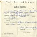 Registo de velocípede de marca Cuciolo, com o nº 5781, em nome de Saladino Henriques de Carvalho, morador em Largo D. Maria II, Cacém.